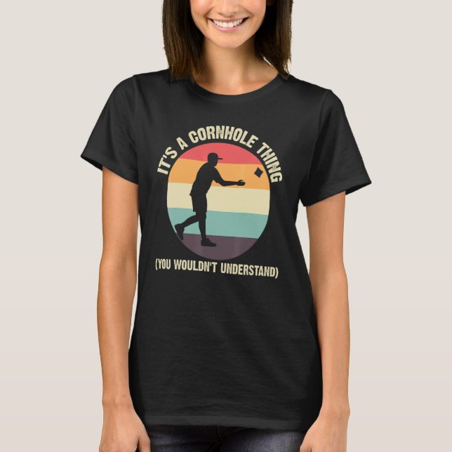 T-shirt Conception de Cornhole Pour Hommes Femmes Bean Bag (Devant)