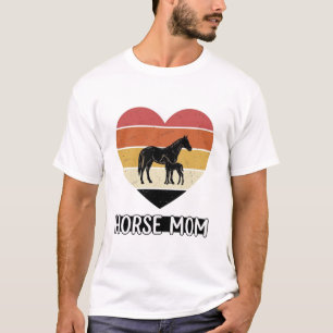 T-shirt Conception de coucher de soleil de coeur de maman