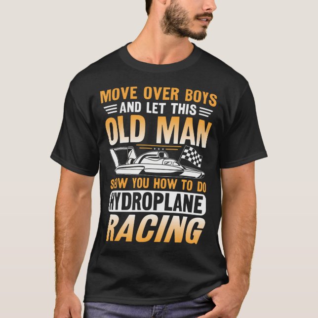 T-shirt Conception de course de bateau hydroplane pour un  (Devant)