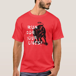 T-shirt Conception de course de taureau de San Fermin :