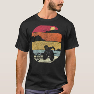 T-shirt Conception de course en fauteuil roulant Style rét