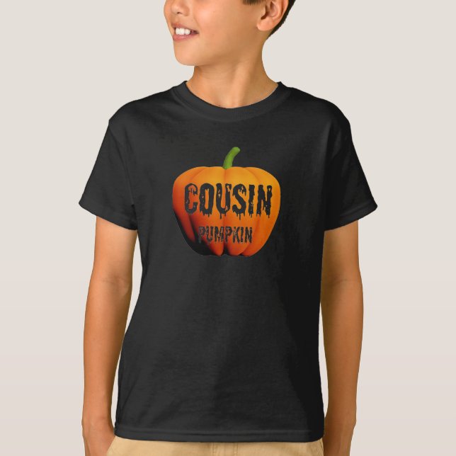 T-shirt Conception de Cousin Pumpkin pour Halloween (Devant)