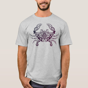 T-shirt Conception de crabe mandala orné complexe