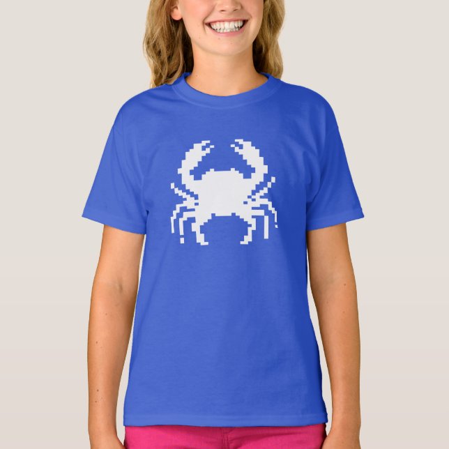 T-shirt conception de crabe pixel (Devant)