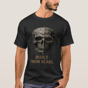 T-shirt Conception de crâne à partir de cicatrices