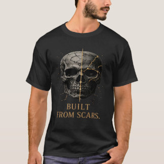 T-shirt Conception de crâne à partir de cicatrices