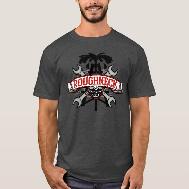 T-shirt conception de crâne de roughneck (Devant)