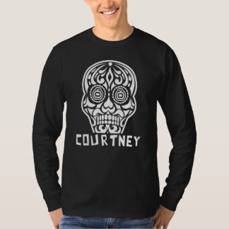 T-shirt Conception de crâne de sucre d'Halloween de Courtn