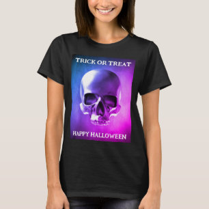 T-shirt Conception de crâne. Des friandises ou un sort. Jo