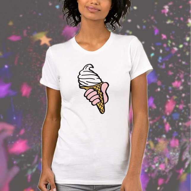 T-shirt Conception de crème glacée avec cône de crème glac (Créateur téléchargé)