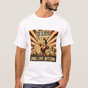 T-shirt Conception de cristaux de propagande Bitcoin vinta