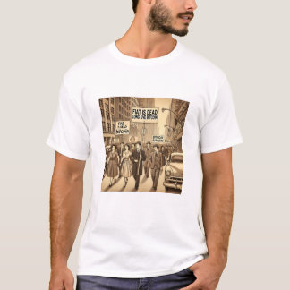 T-shirt Conception de crypto-monnaie en Bitcoin de style v