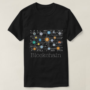 T-shirt Conception de Crypto Réseau Blockchain