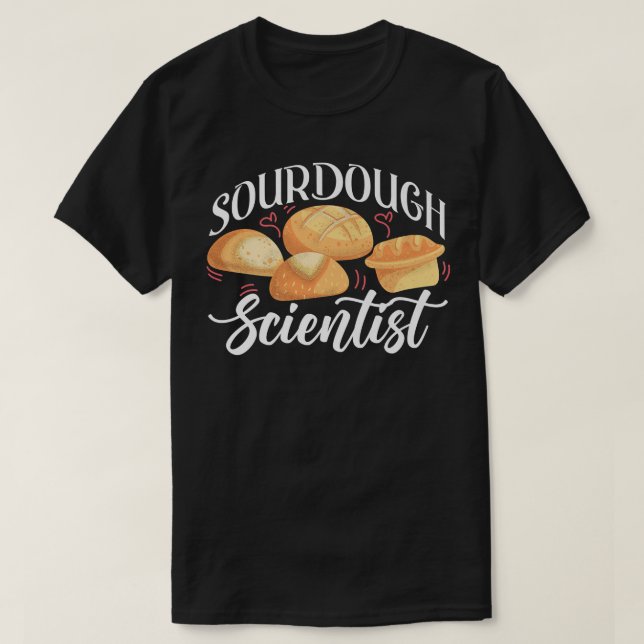 T-shirt Conception de cuisson du pain pour un scientifique (Design devant)
