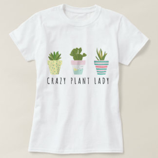 T-shirt Conception de Dame Folle de Plantes Mignonnes