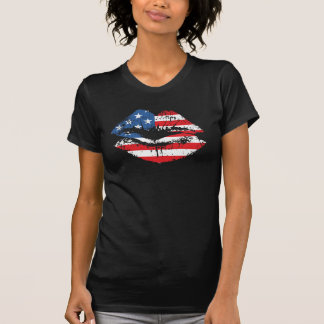 T-shirt Conception de débardeur de lèvres des Etats-Unis
