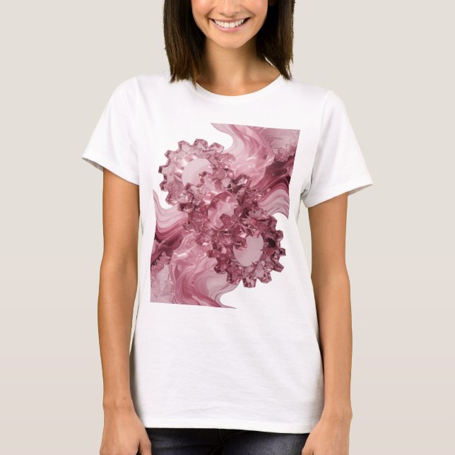 T-shirt Conception de déclaration ART ABSTRAIT Argenté Sha (Devant)