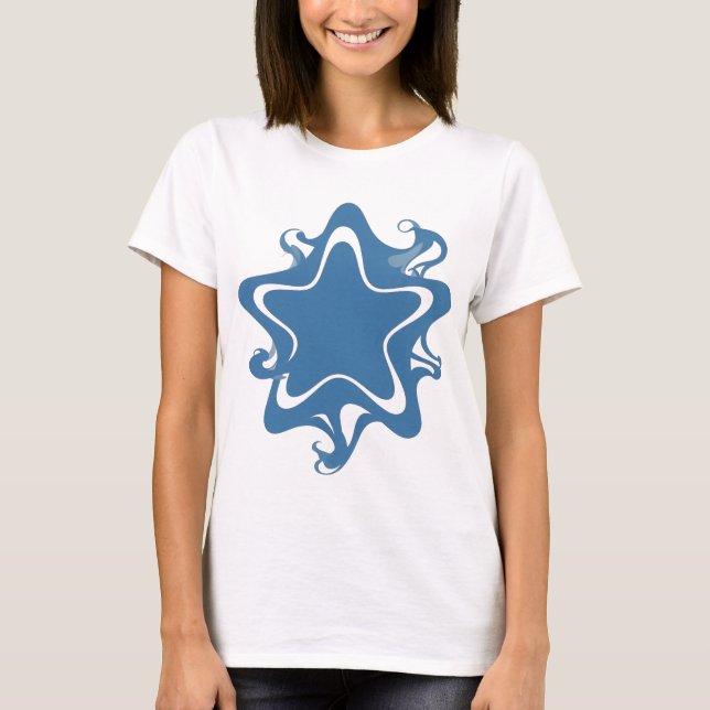 T-shirt Conception de déclaration BLEU STAR Snappy Blue (Devant)