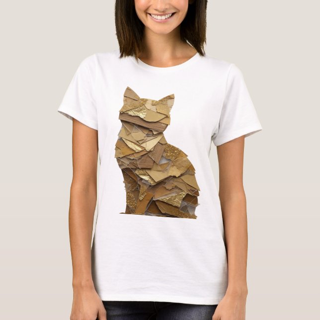 T-shirt Conception de déclaration d'art abstrait argenté É (Devant)