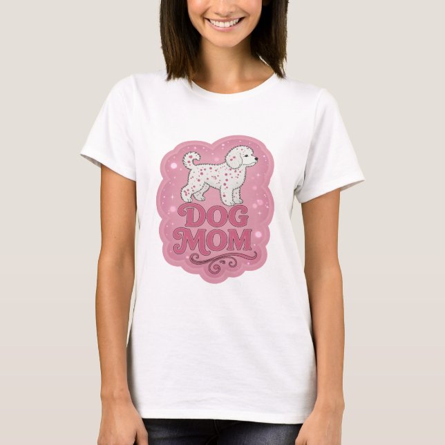 T-shirt Conception de déclaration de MAMAN CHIEN Rose Snap (Devant)
