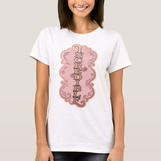 T-shirt Conception de déclaration INCROYABLE en or (Devant)