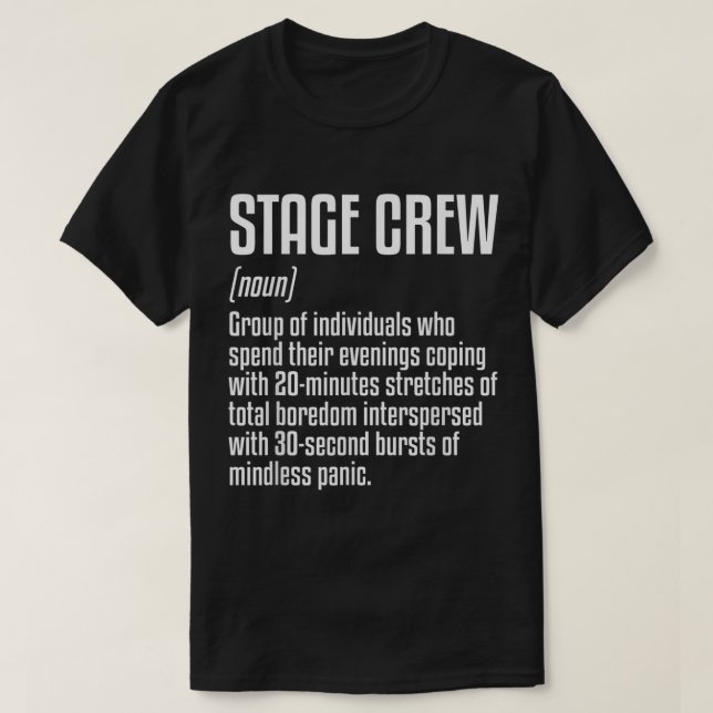 T-shirt Conception de définition d'équipe de scène drôle (Design devant)