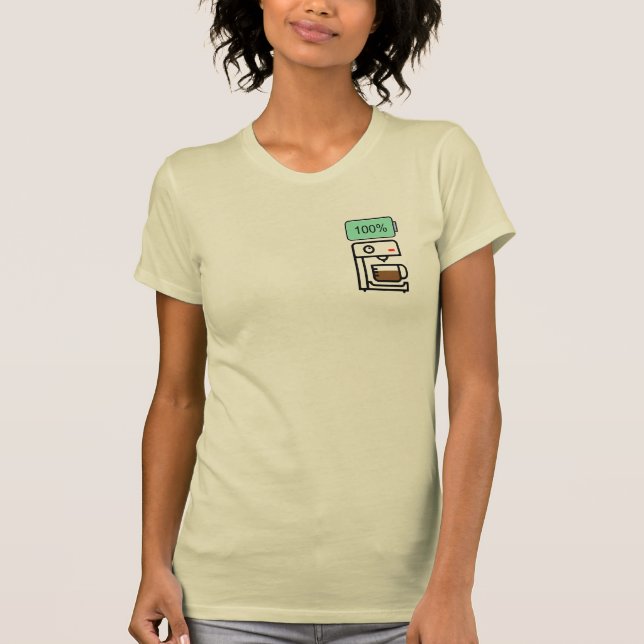 T-shirt Conception de dépendance au café (Devant)