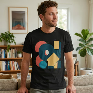 T-shirt Conception de design d'art géométrique abstrait ré