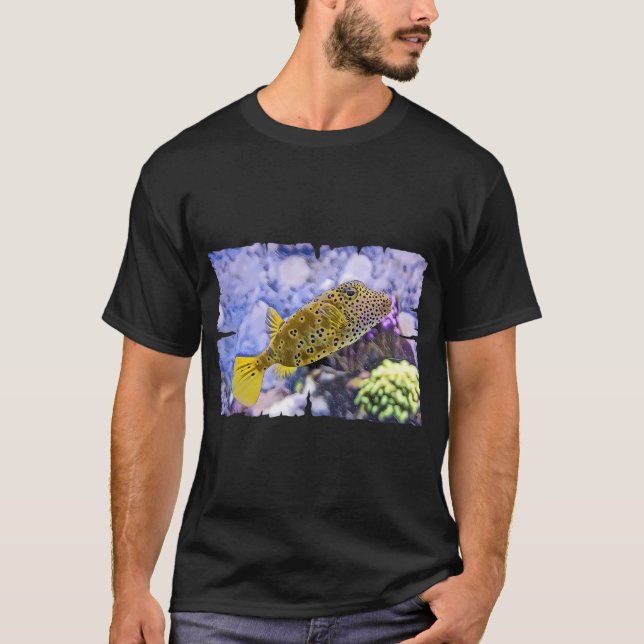 T-shirt Conception de design numérique d'art de poisson-gr (Devant)