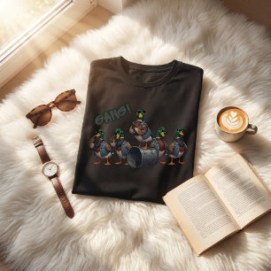 T-shirt Conception de dessin animé de Gang de Canard Drôle
