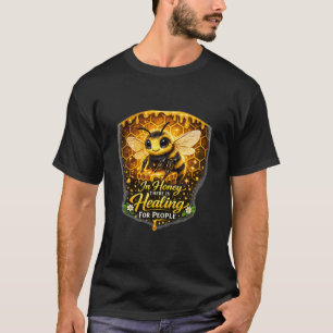 T-shirt Conception de dessin animé de guérison au miel d'a