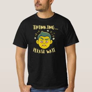 T-shirt Conception de dessin animé drôle de réflexion en a