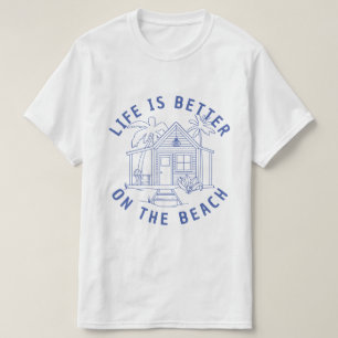 T-shirt Conception de dessin de cabine confortable au bord