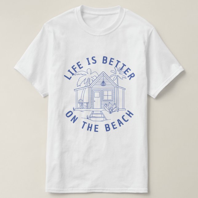 T-shirt Conception de dessin de cabine confortable au bord (Design devant)