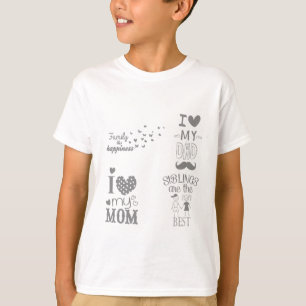 T-shirt Conception de devis textuels inspirés par la famil
