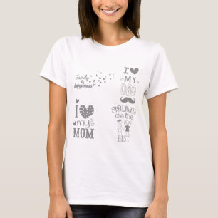 T-shirt Conception de devis textuels inspirés par la famil