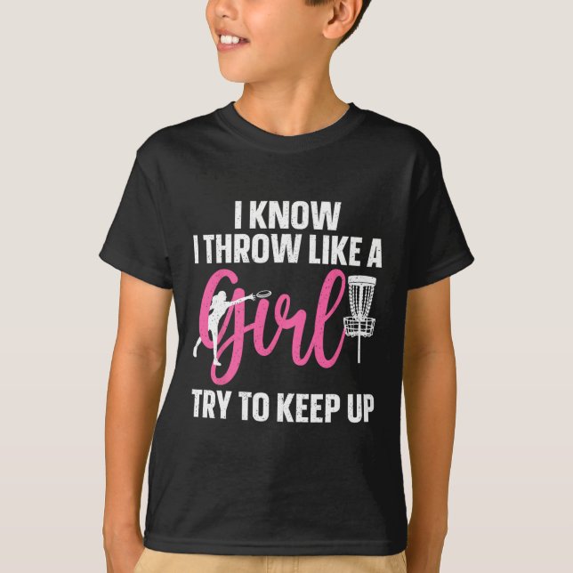 T-shirt Conception de disque de golf drôle pour fille femm (Devant)