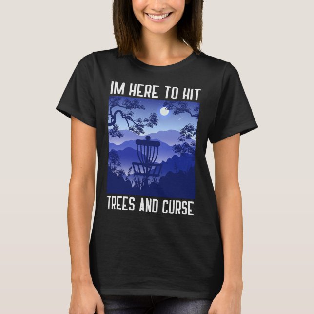 T-shirt Conception de disque de golf rétro pour hommes fem (Devant)