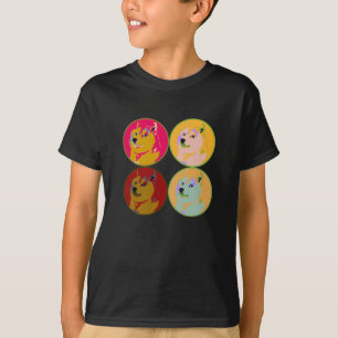 T-shirt Conception de dogecoin d'art de bruit