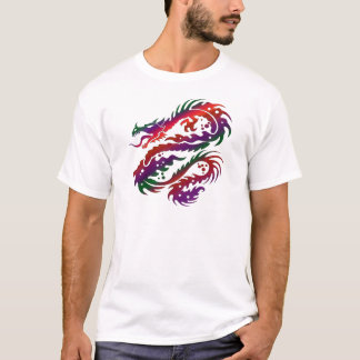 T-shirt Conception de dragon - art Multi-Vibrant de