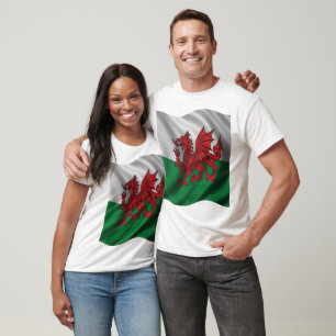 T-shirt Conception de dragon rouge héraldique du pays de G
