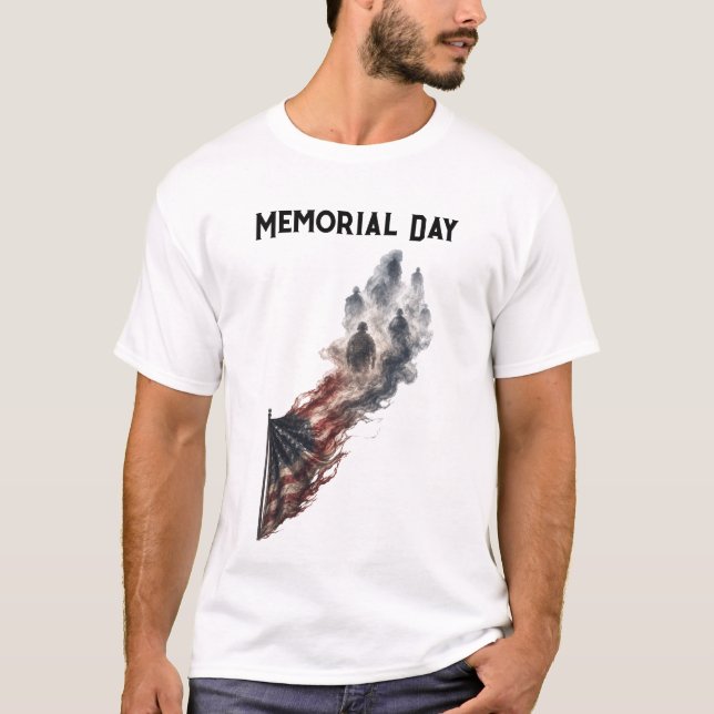 T-shirt Conception de drapeau américain pour l'hommage de  (Devant)