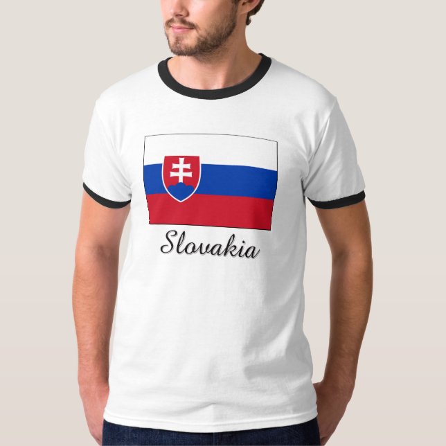 T-shirt Conception de drapeau de la Slovaquie (Devant)