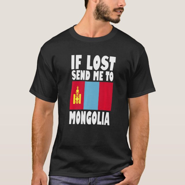 T-shirt Conception de drapeau de Mongolie  En cas de perte (Devant)