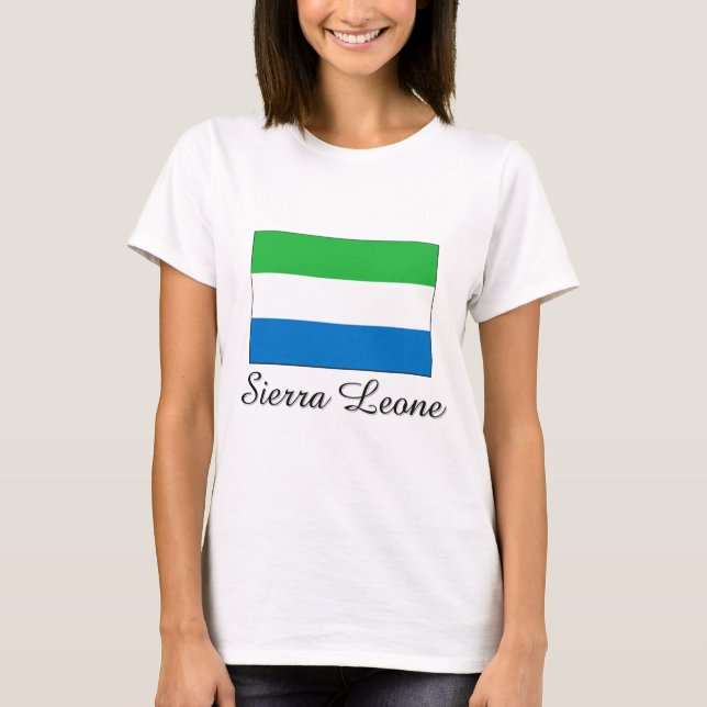 T-shirt Conception de drapeau de Sierra Leone (Devant)
