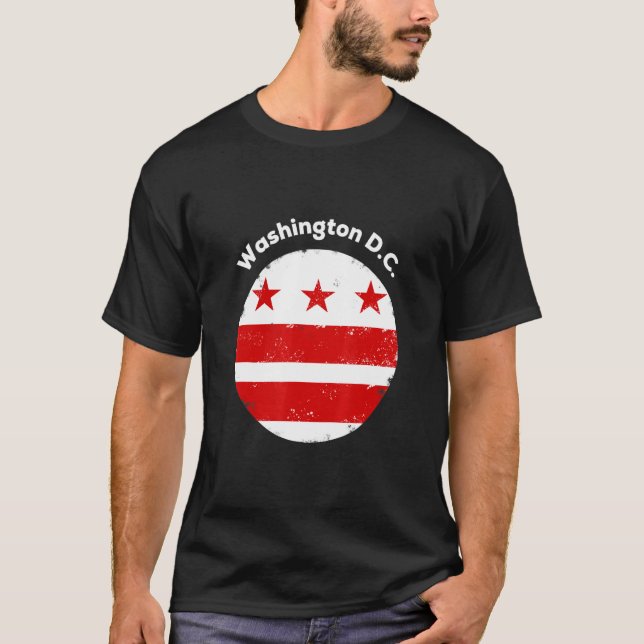 T-shirt Conception de drapeau de Washington Dc cool pour t (Devant)