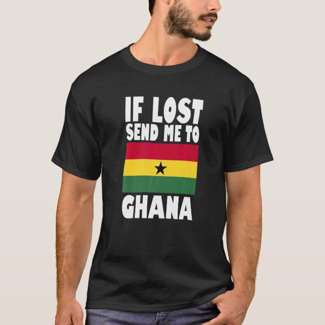 T-shirt Conception de drapeau ghanéen  En cas de perte, en (Devant)