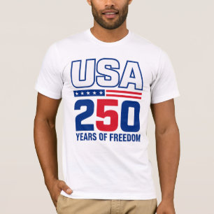 T-shirt Conception de drapeau patriotique USA 250 ans de l
