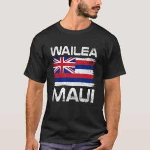 T-shirt Conception de drapeau Wailea Maui Hawaii Drapeau h