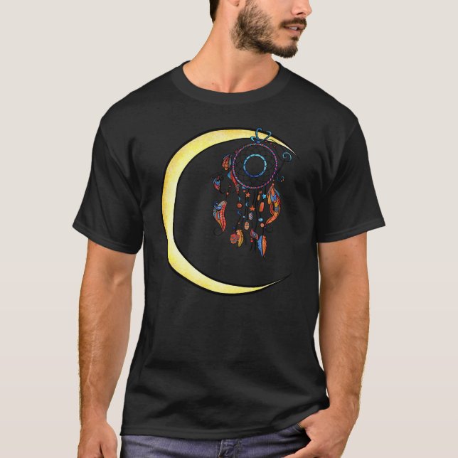 T-shirt Conception de Dreamcatcher Native American Hoop (Devant)
